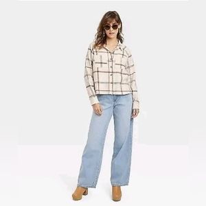 *High-Rise Wide Leg Jeans - Universal Thread Light Wash, Size 18S